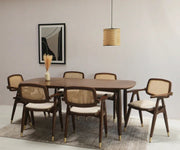 Chinchilla CrownCraft Solid Sheesham Wood 6-Seater Dining Set