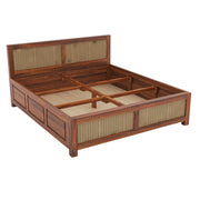 Orion Sheesham Wood King Bed Honey Finish