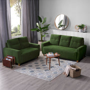 Sofa Yolo - Wooden Fabric Sofa Set (Fabric, Avocado Green)