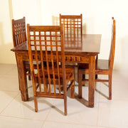 Cube Wooden Dining Table and Chair
