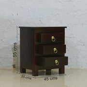 Classic Solid Sheesham Wood Bedside Table