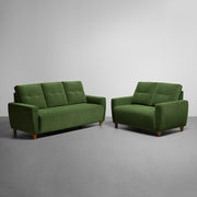 Sofa Yolo - Wooden Fabric Sofa Set (Fabric, Avocado Green)