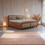 Weston Sheesham Wood King Bed Natural Finish