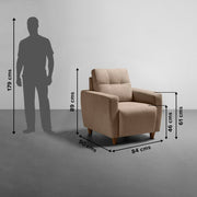 Sofa Yolo  Fabric Sofa Set (Fabric, Coco Brown)