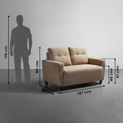 Sofa Yolo  Fabric Sofa Set (Fabric, Coco Brown)