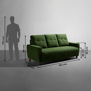 Sofa Yolo - Wooden Fabric Sofa Set (Fabric, Avocado Green)